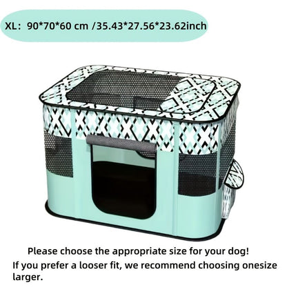 Foldable Pet Nursery Tent Cage | Dog Cat Playpen with Carry Bag