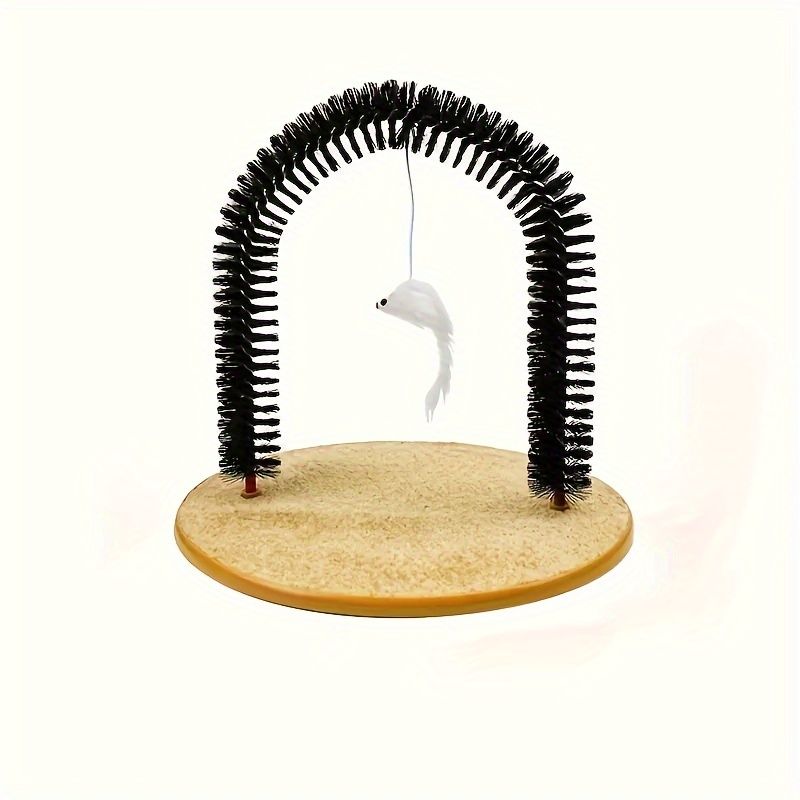 Cat Arch Self-Groomer | Massage & Grooming Brush | Interactive Cat Toy