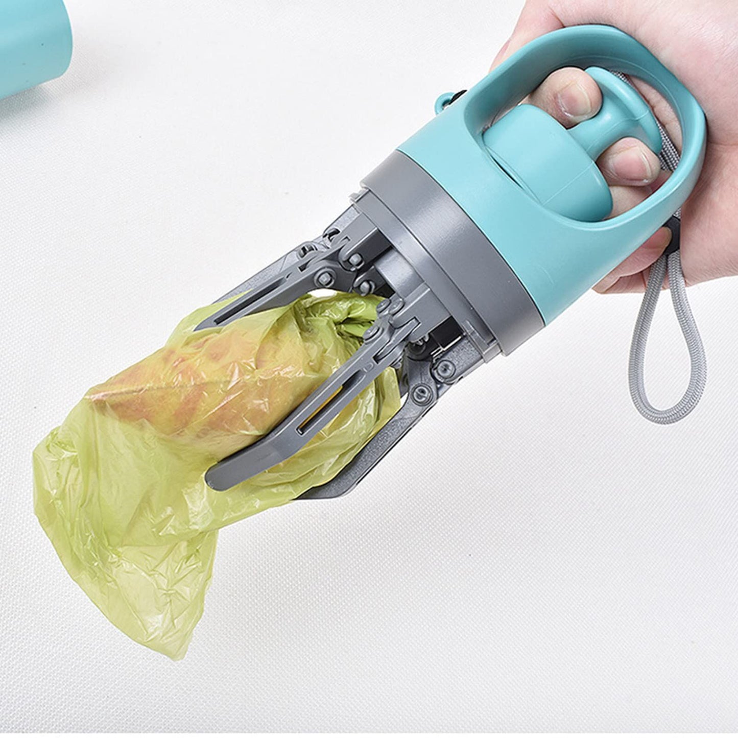 Teal Zero-Contact Dog Poop Scooper