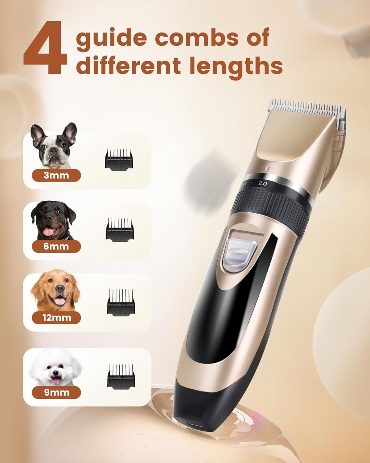 Professional Rechargeable Cordless Pet Grooming Clippers | Dog & Cat