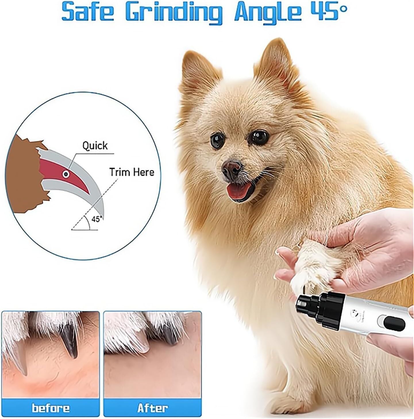 Silent Groom Pro Pet Nail Grinder | USB Rechargeable