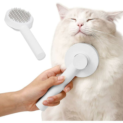 Self-Cleaning Cat & Dog Slicker Brush | Anti-Hair Grooming Comb