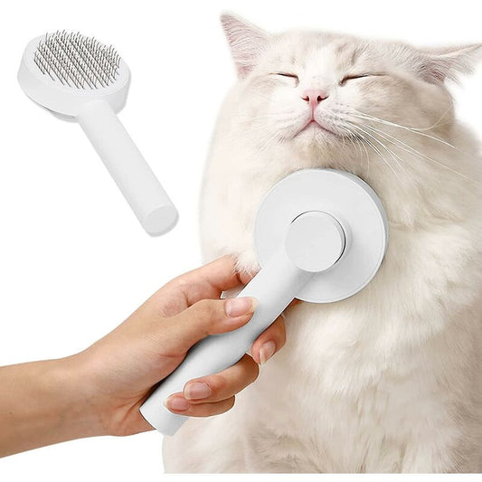 Self-Cleaning Cat & Dog Slicker Brush | Anti-Hair Grooming Comb