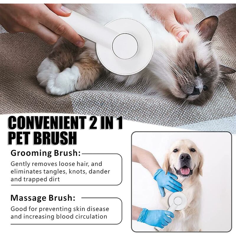 Self-Cleaning Cat & Dog Slicker Brush | Anti-Hair Grooming Comb