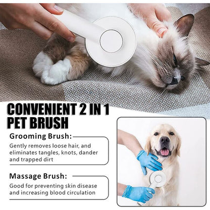 Self-Cleaning Cat & Dog Slicker Brush | Anti-Hair Grooming Comb