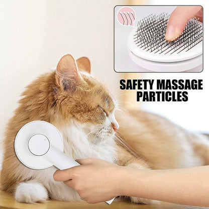 Self-Cleaning Cat & Dog Slicker Brush | Anti-Hair Grooming Comb