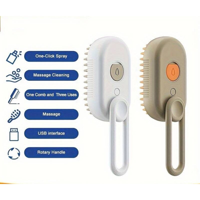 Electric Steam Brush for Dogs & Cats