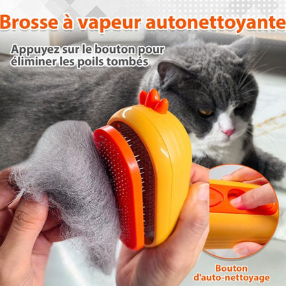 Cat & Dog Steam Brush with Release Button | Rechargeable