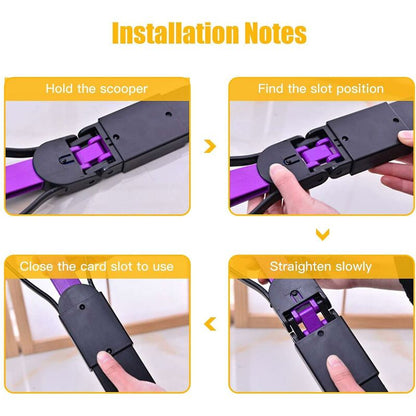 Purple Foldable Long-Handle Dog & Cat Poop Scooper | Easy Waste Pickup