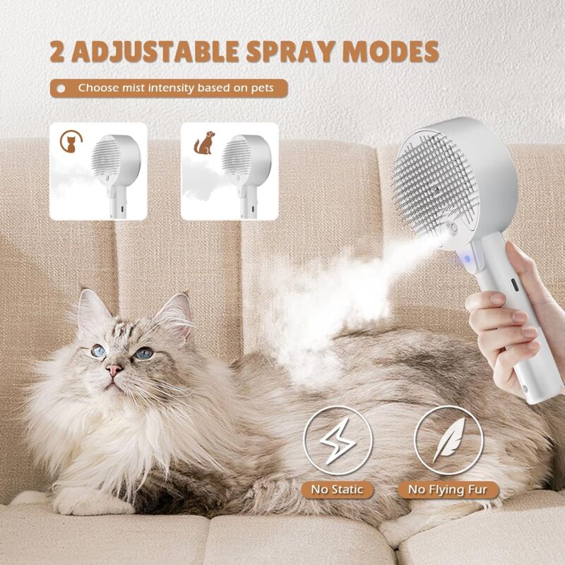 4-in-1 Self-Cleaning Cat Steam Brush | Dog & Cat