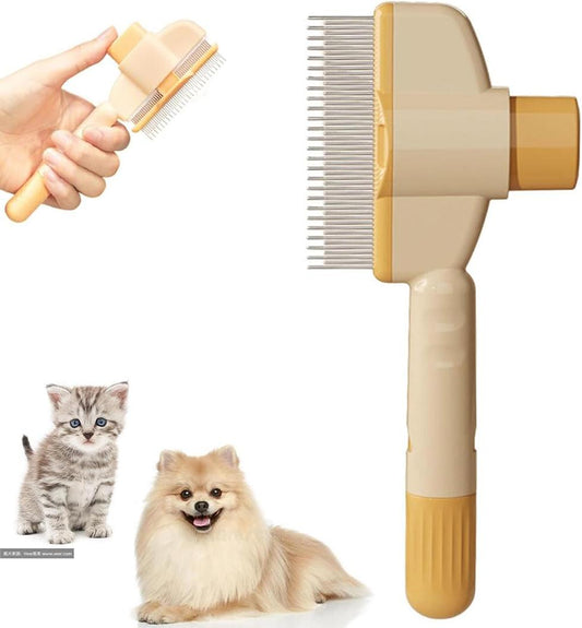Yellow Self-Cleaning Slicker Pet Brush | Dogs & Cats