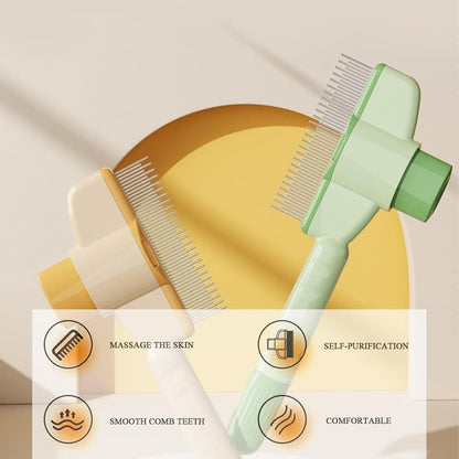 Yellow Self-Cleaning Slicker Pet Brush | Dogs & Cats