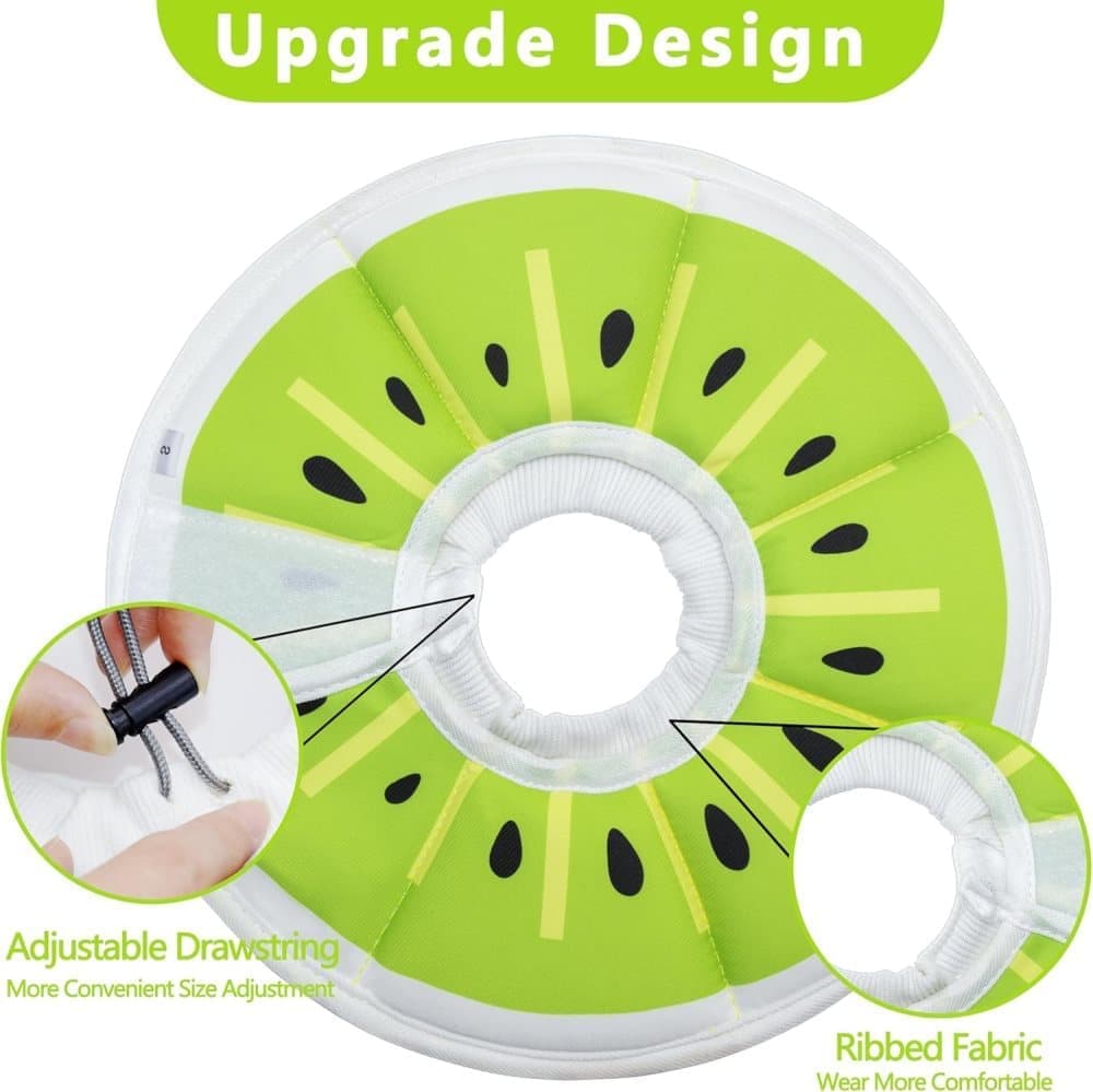 Green Soft Velcro Recovery Collar | Post-Surgery Protection | S