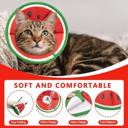 Red Soft Velcro Recovery Collar | Post-Surgery Protection | S