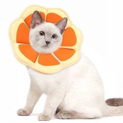 Orange Adjustable Protective Recovery Collar with Velcro | Size S