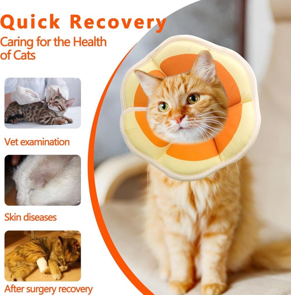 Orange Adjustable Protective Recovery Collar with Velcro | Size S