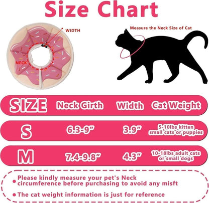 Pink Adjustable Protective Recovery Collar with Velcro | Size M