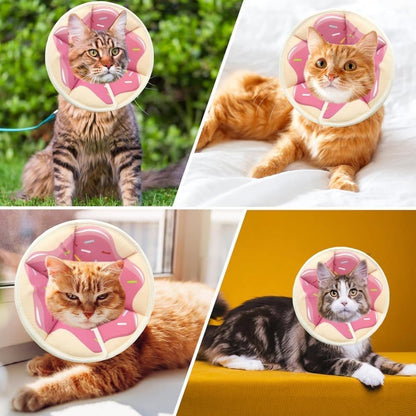 Pink Adjustable Protective Recovery Collar with Velcro | Size M