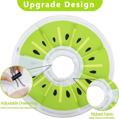 Green Adjustable Protective Recovery Collar with Velcro | Size M