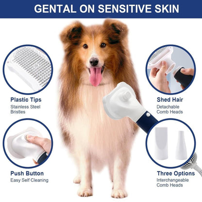 Pink 3-in-1 Pet Hair Dryer with Brush | Dog & Cat