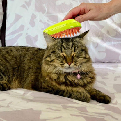 Green Multifunctional Pet Steam Grooming Brush | Cats & Dogs