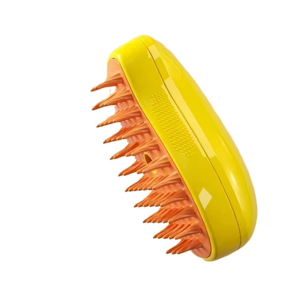 Yellow Multifunctional Pet Steam Grooming Brush | Cats & Dogs