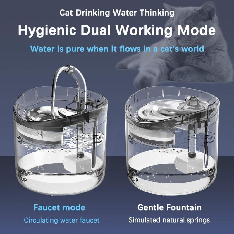 Automatic Cat Water Fountain 1.8L | USB Pump | Carbon Filter