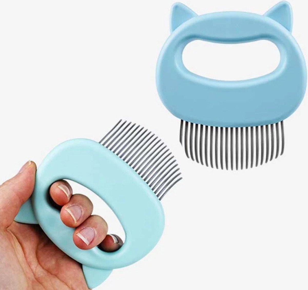 Pink Cat Grooming Comb | Elastic Teeth