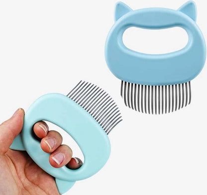 Pink Cat Grooming Comb | Elastic Teeth