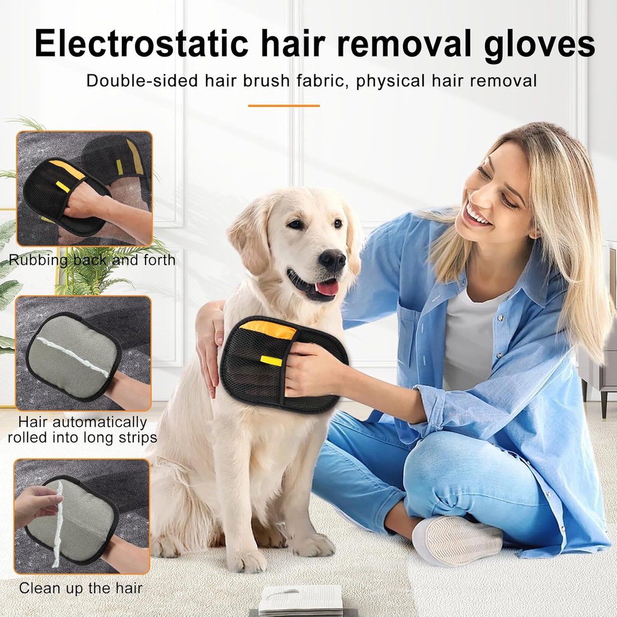 2-Piece Magic Pet Hair Brush | Washable & Reusable | Dogs & Cats