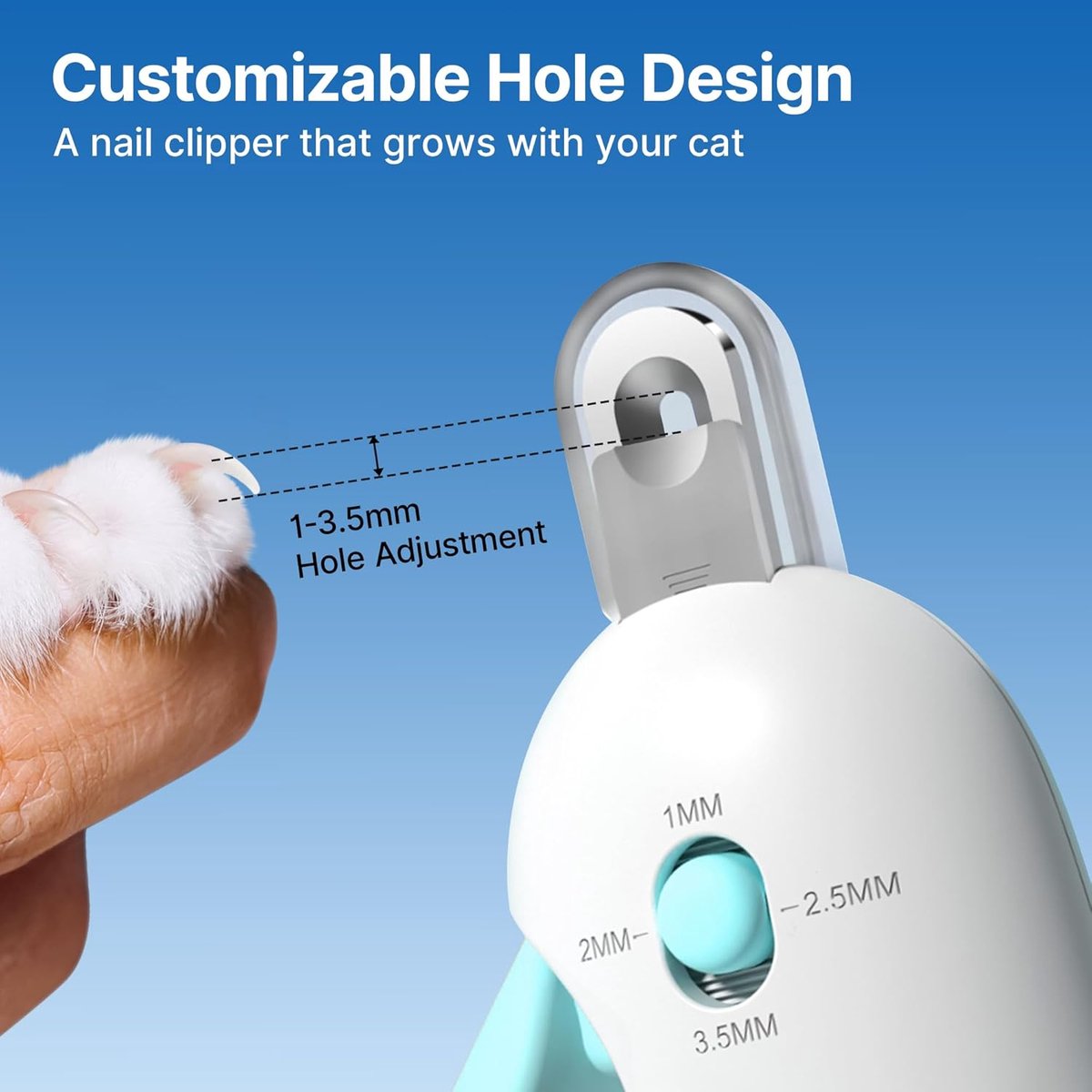 Blue Electric Pet Nail File | Anti-Splash