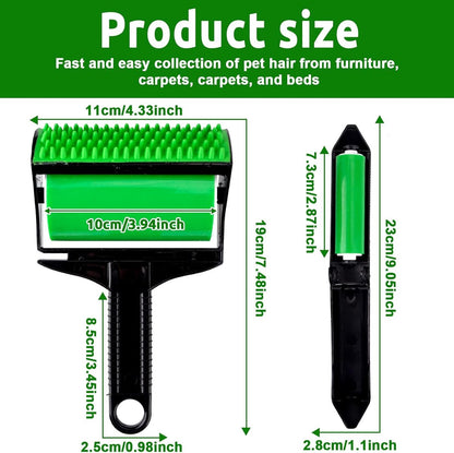 3-in-1 Reusable Silicone Pet Fur Lint Roller | Washable