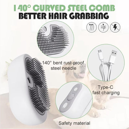 3-in-1 Pet Steam Brush | Dog & Cat