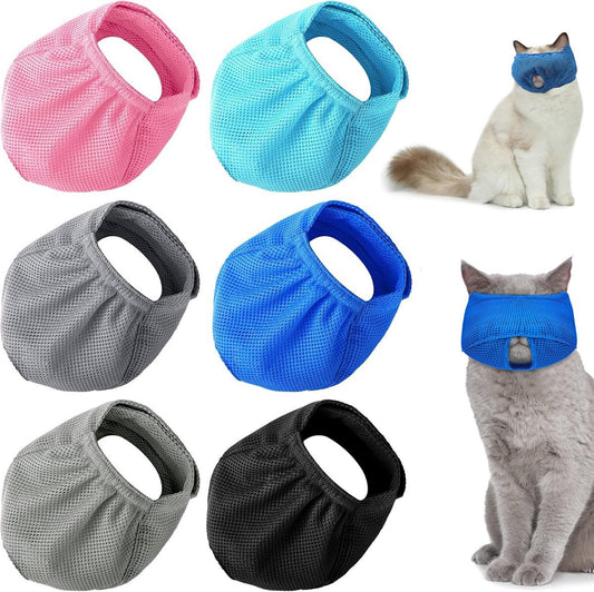 6-Pack Breathable Cat Muzzle | Size L | Nylon