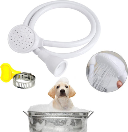 Pet Bath & Shower Set | Dog & Cat Shower Head & Sprayer | White