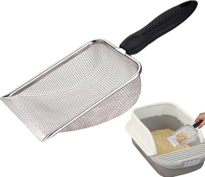 Ergonomic Stainless Steel Cat Litter Scoop
