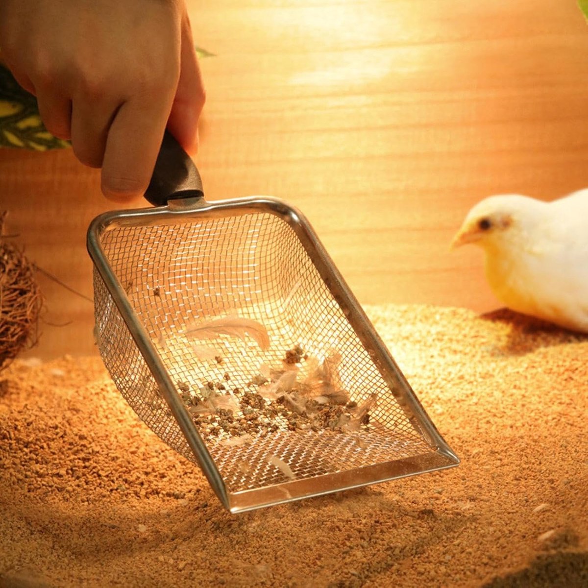 Ergonomic Stainless Steel Cat Litter Scoop