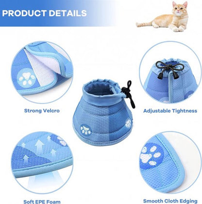 Blue Size L Soft Adjustable Cat Recovery Collar