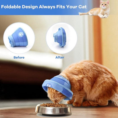 Blue Size L Soft Adjustable Cat Recovery Collar