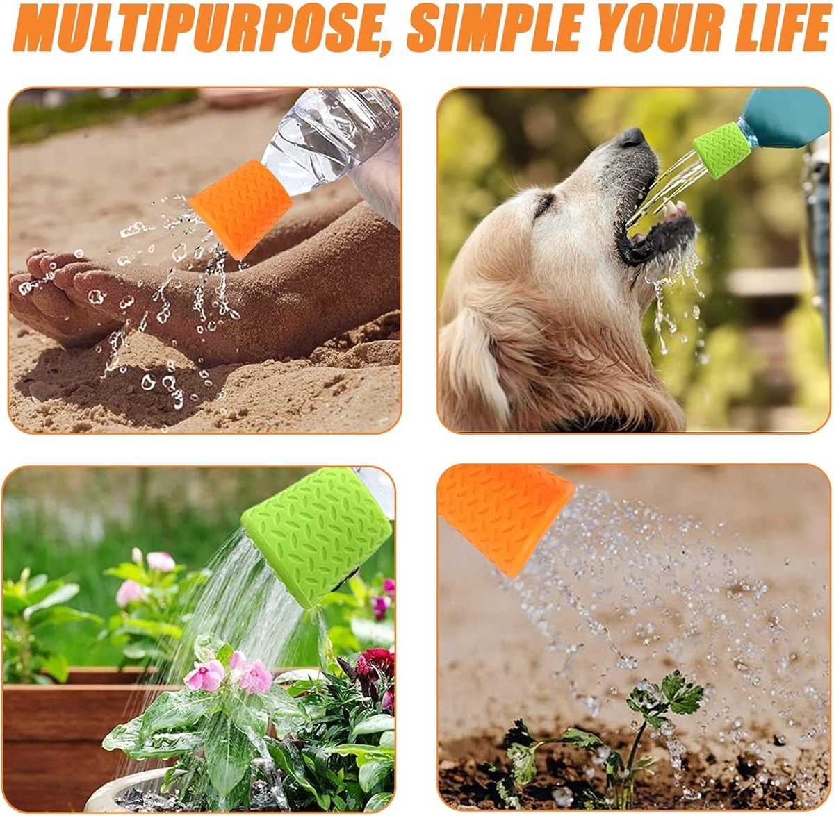 Portable Outdoor Pet Bathing Shower Head Bottle | 2-Piece Set
