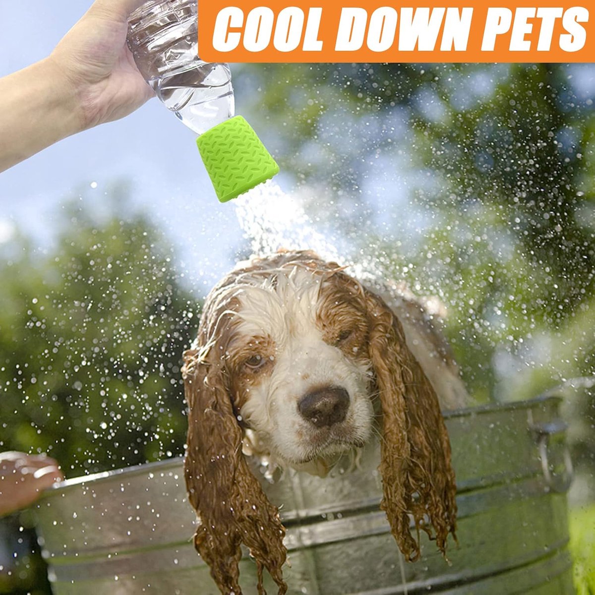 Portable Outdoor Pet Bathing Shower Head Bottle | 2-Piece Set