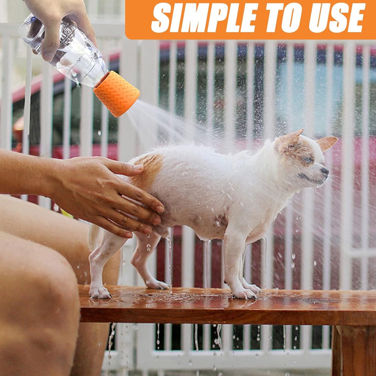Portable Outdoor Pet Bathing Shower Head Bottle | 2-Piece Set