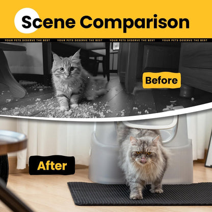 Black Double Layer Cat Litter Mat | 30 x 45 cm