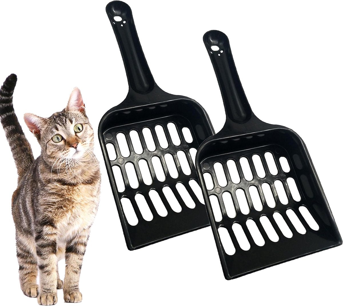 Black Cat Pine Pellet Litter Scoop Set (2 Pieces)
