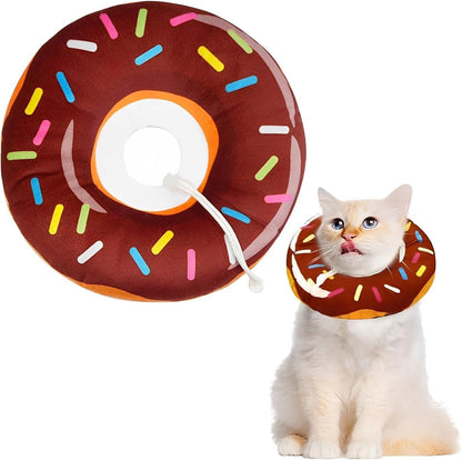 Brown Donut-Shape Protective Recovery Collar for Cats | Post-Surgery