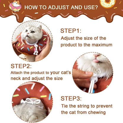 Brown Donut-Shape Protective Recovery Collar for Cats | Post-Surgery