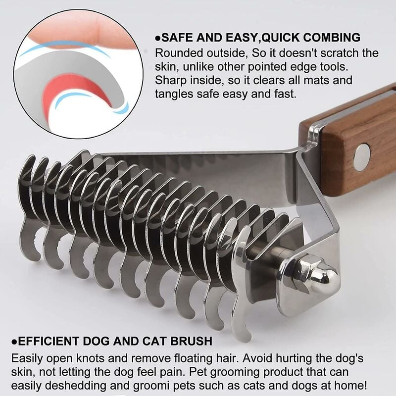 Coat King Heavy Duty Deshedding Brush Grooming Comb | Dogs & Cats