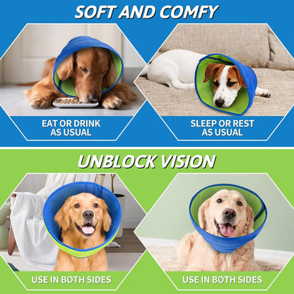 Soft Breathable Dog Cone Collar | Size M