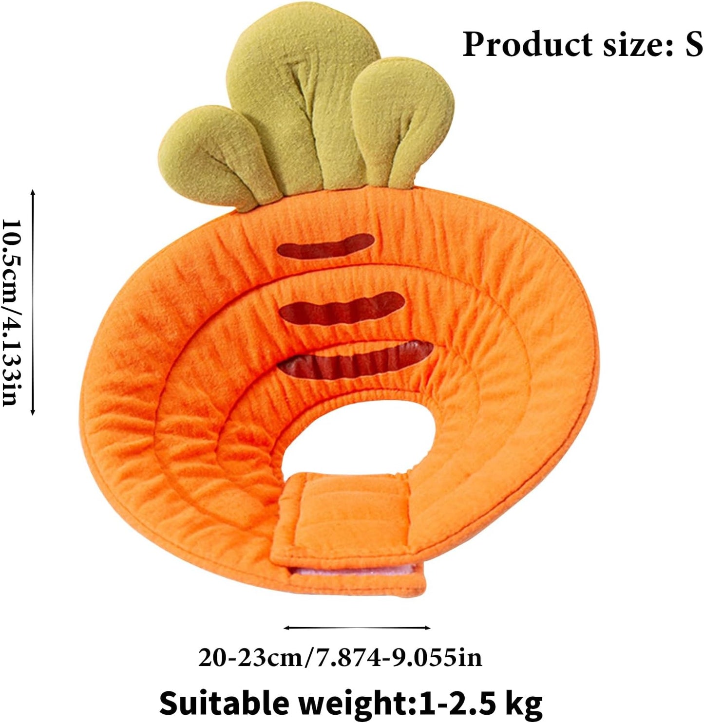 Carrot Shape Soft Pet Cone Collar | Small