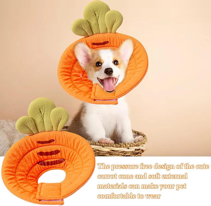 Carrot Shape Soft Pet Cone Collar | Small